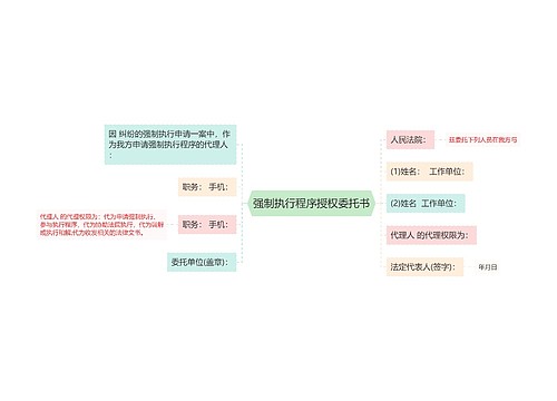 强制执行程序授权委托书