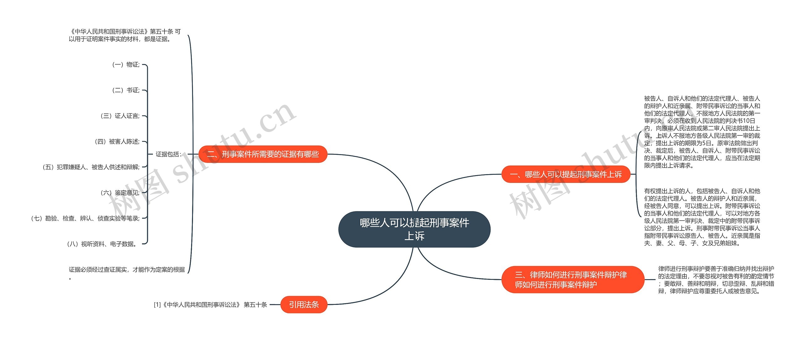 哪些人可以提起刑事案件上诉思维导图