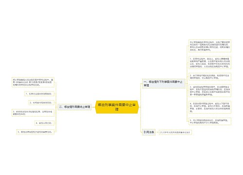 哪些刑事案件需要中止审理