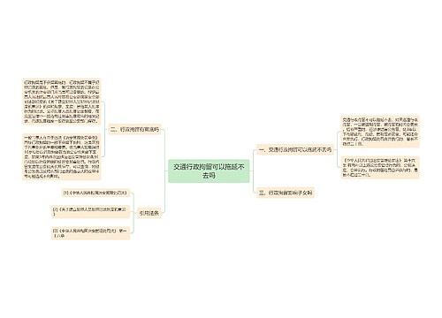 交通行政拘留可以拖延不去吗