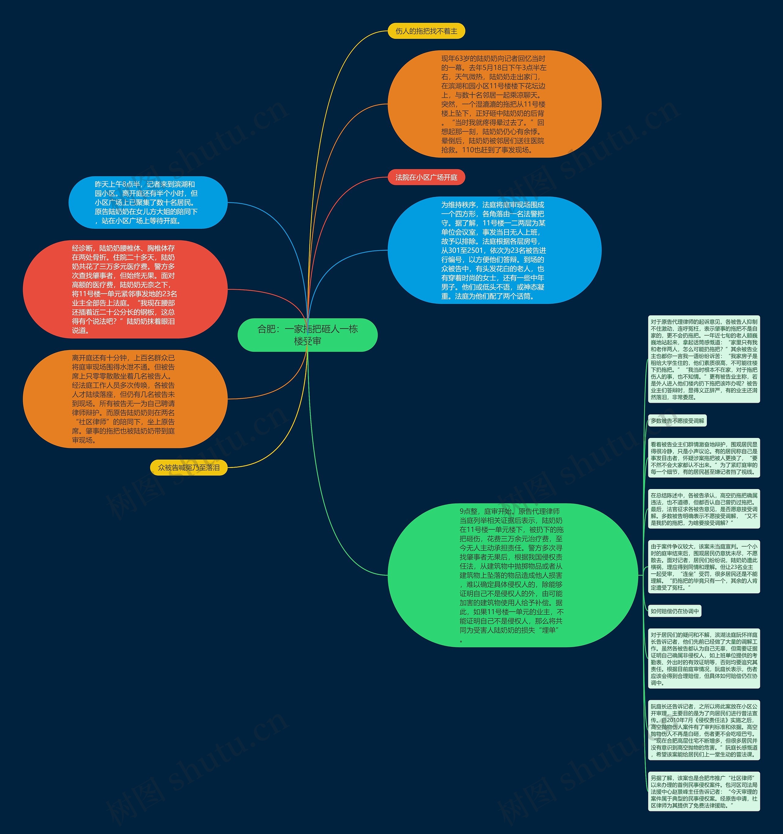 合肥：一家拖把砸人一栋楼受审思维导图