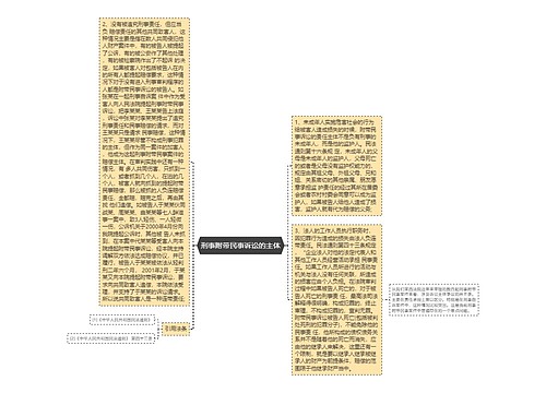 刑事附带民事诉讼的主体