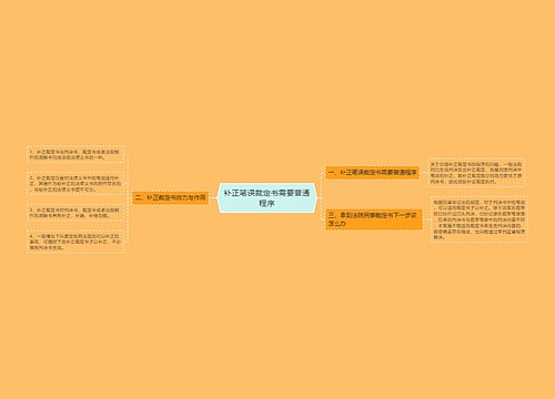 补正笔误裁定书需要普通程序