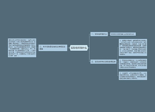 实际住所指什么