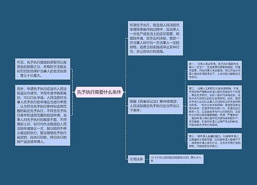 先予执行需要什么条件