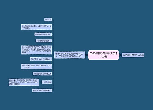 2009年行政部前台文员个人总结