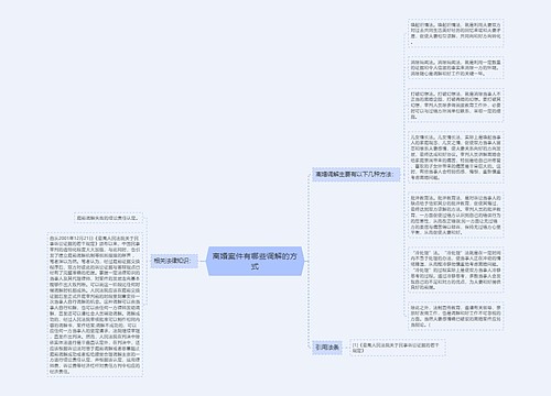 离婚案件有哪些调解的方式