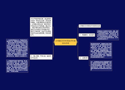 乡党委2009年百姓评村官活动总结