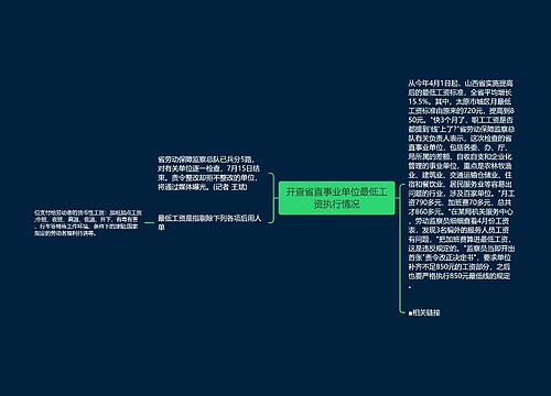 开查省直事业单位最低工资执行情况