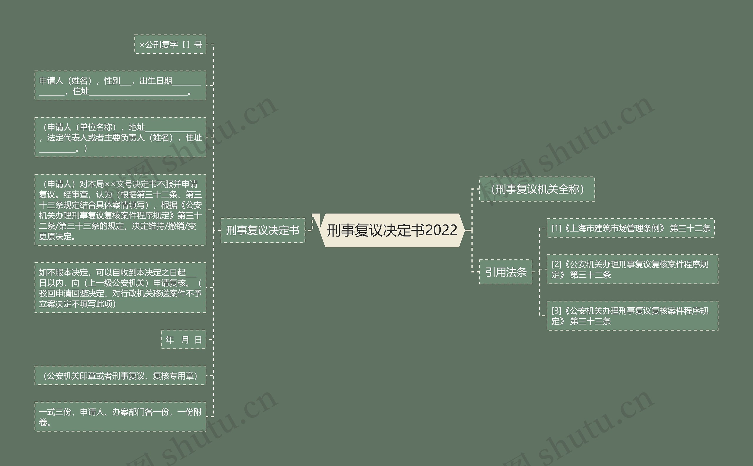 刑事复议决定书2022思维导图