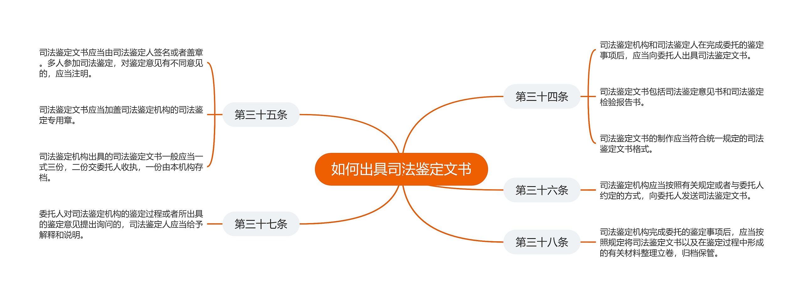 如何出具司法鉴定文书思维导图