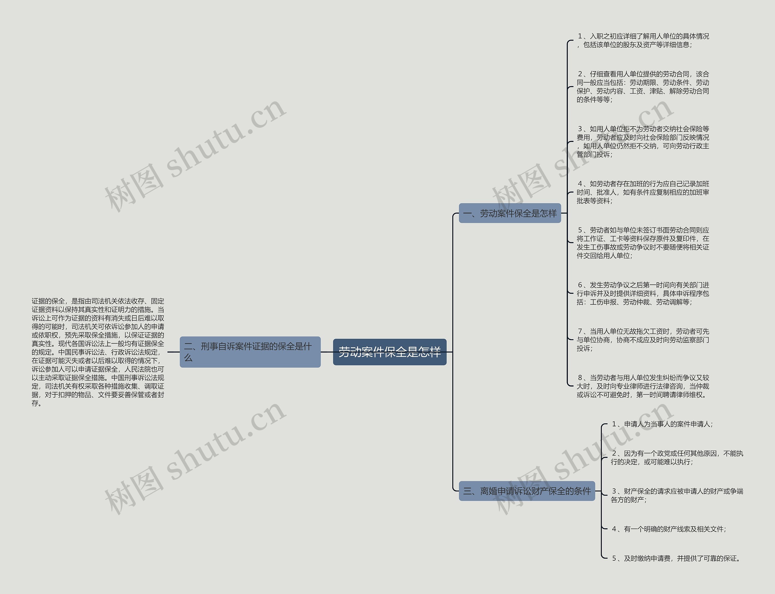 劳动案件保全是怎样思维导图
