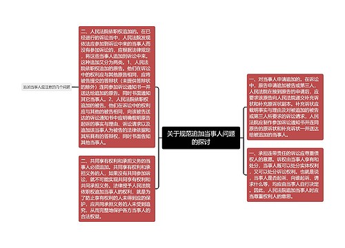 关于规范追加当事人问题的探讨