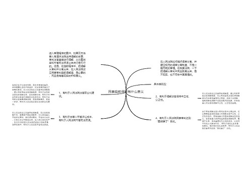 民事庭前调解有什么意义