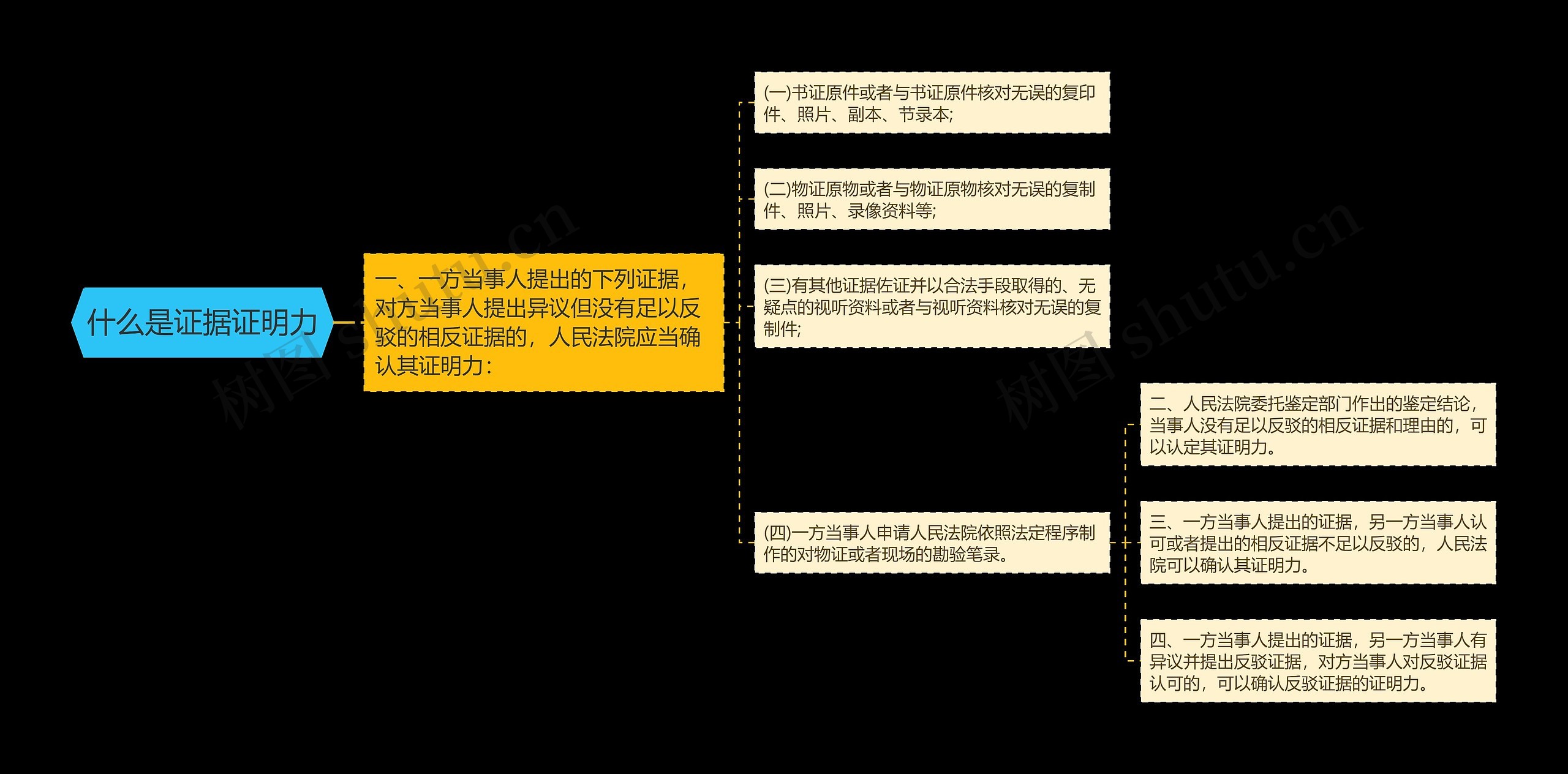 什么是证据证明力思维导图