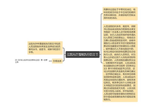 法院允许强制执行的文书