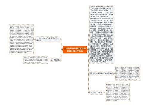 上半年县商务局优化经济发展环境工作总结