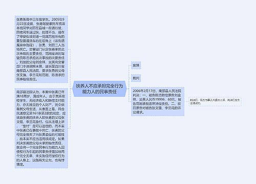 扶养人不应承担完全行为能力人的民事责任