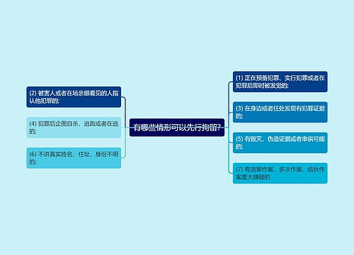 有哪些情形可以先行拘留?