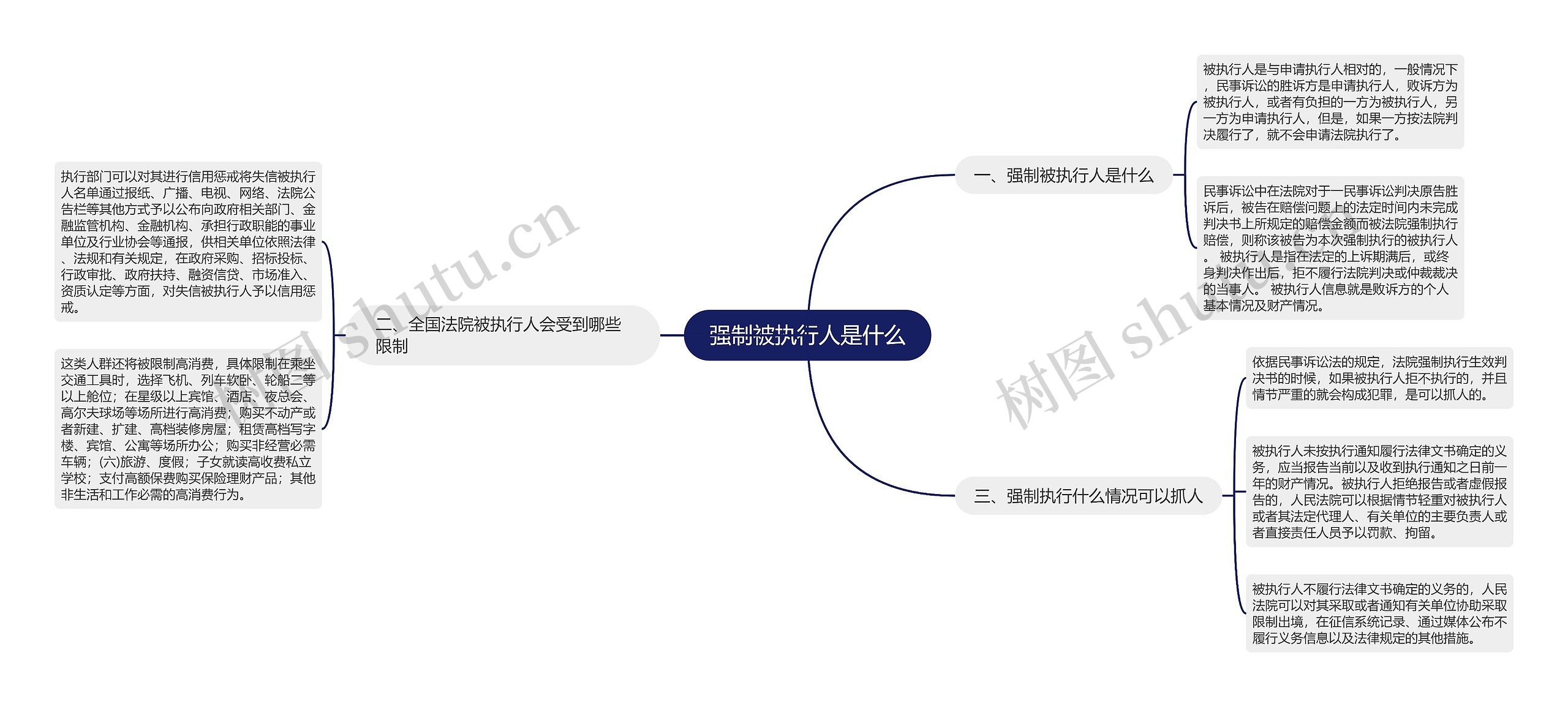 强制被执行人是什么思维导图高清图 强制被执行人是什么思维导图