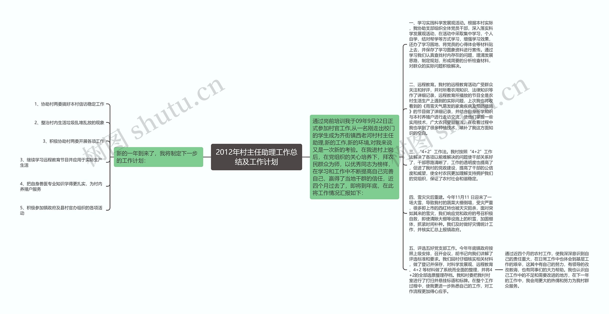 2012年村主任助理工作总结及工作计划