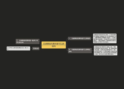 交通事故刑事拘留可以探视吗