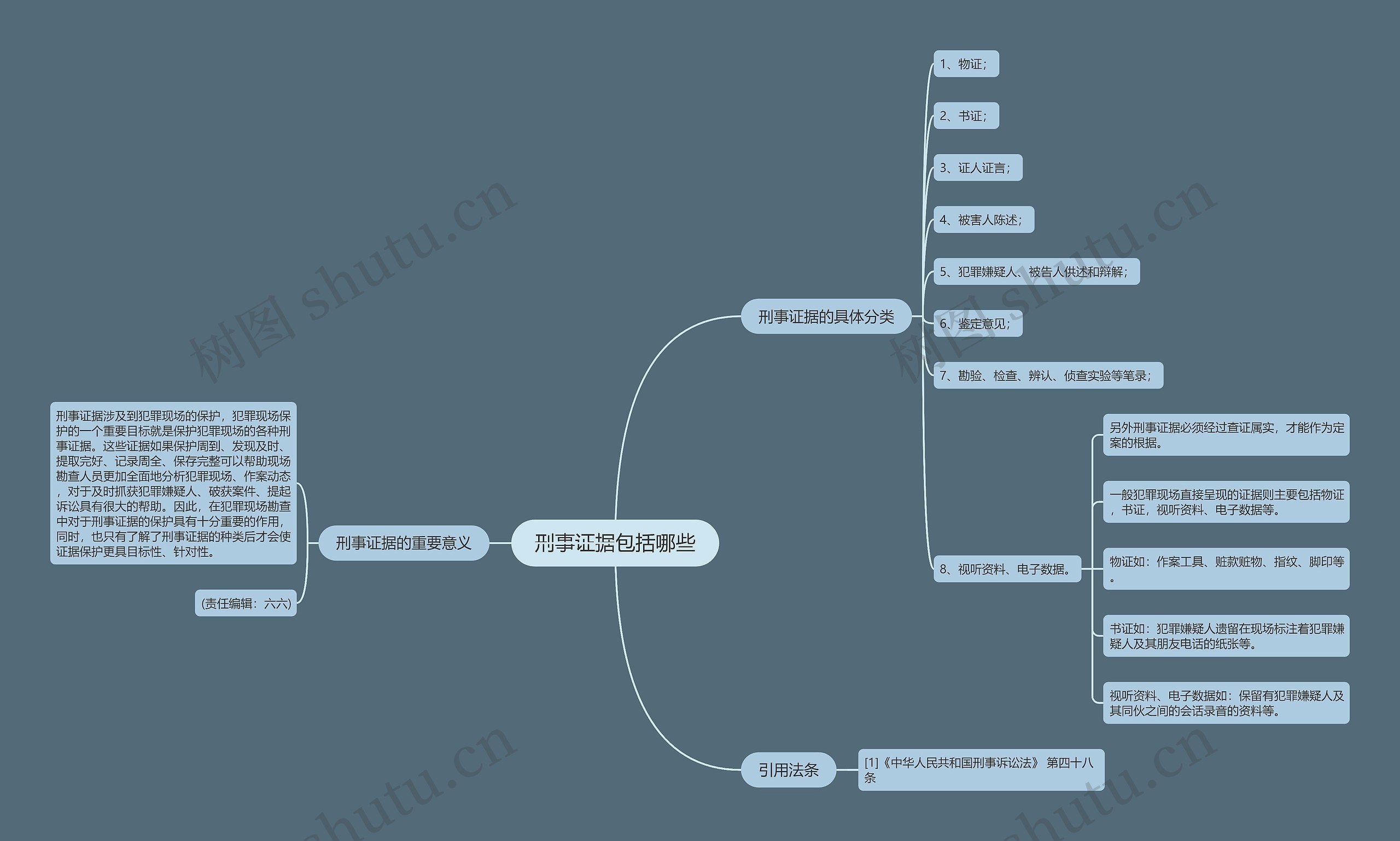 刑事证据包括哪些思维导图