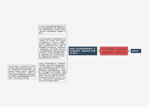 关于贯彻落实《省法制宣传教育条例》情况的总结