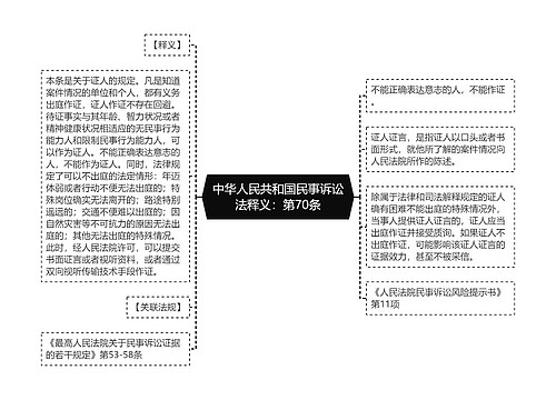 中华人民共和国民事诉讼法释义：第70条