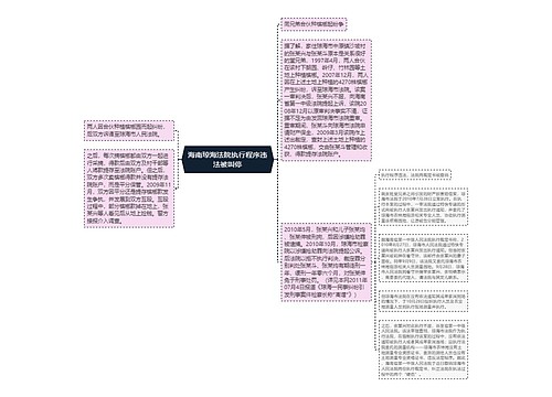 海南琼海法院执行程序违法被叫停