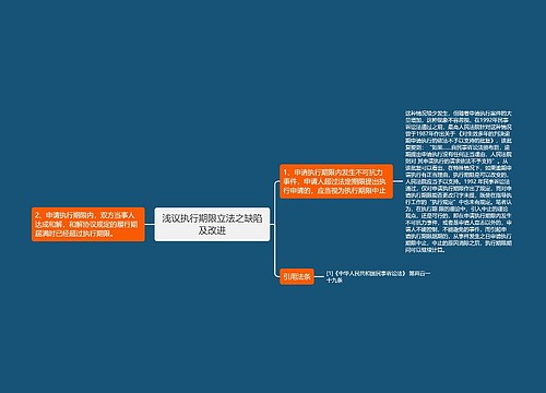 浅议执行期限立法之缺陷及改进