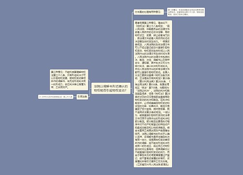 法院以调解书形式确认的物权能否引起物权变动？