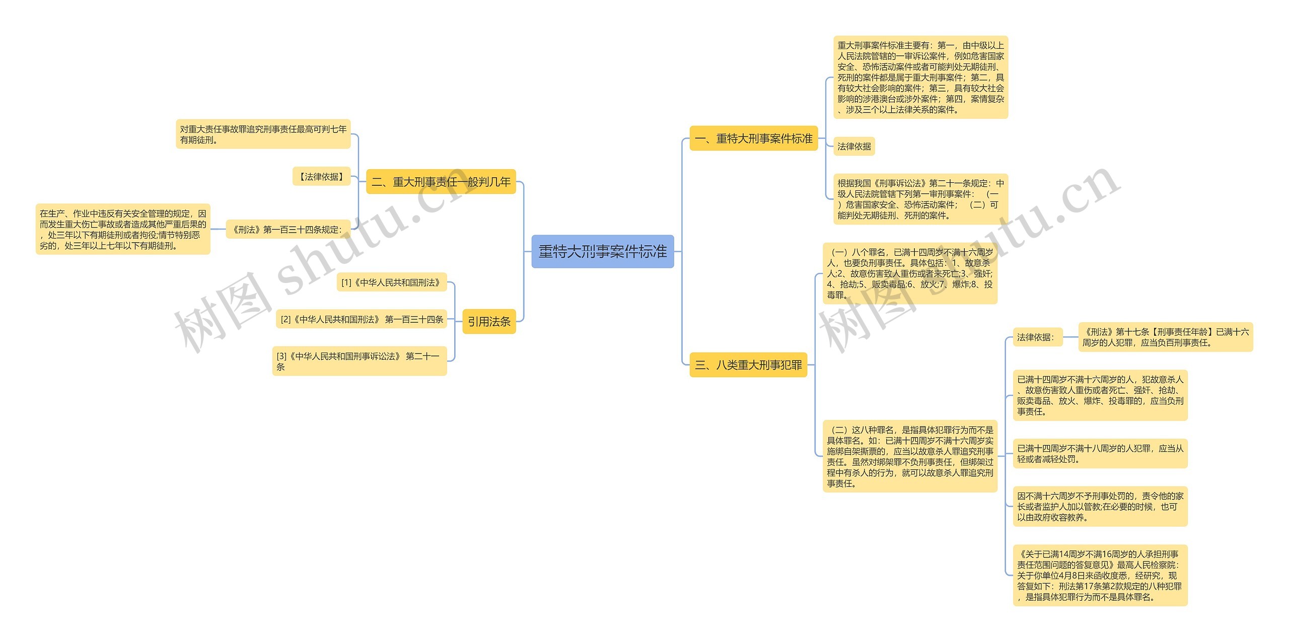 重特大刑事案件标准思维导图