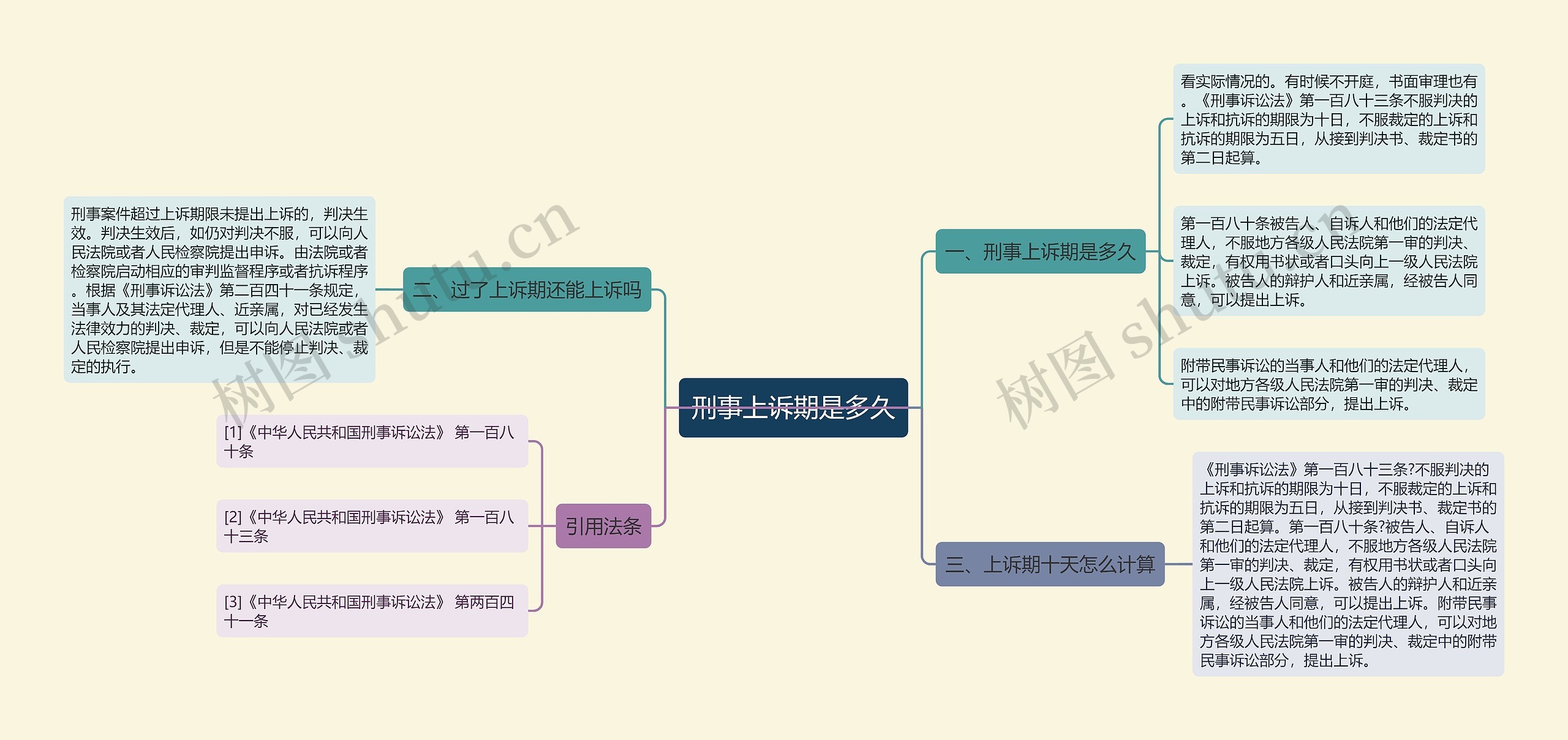 刑事上诉期是多久思维导图