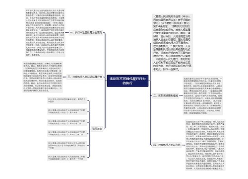 浅论对不可替代履行行为的执行