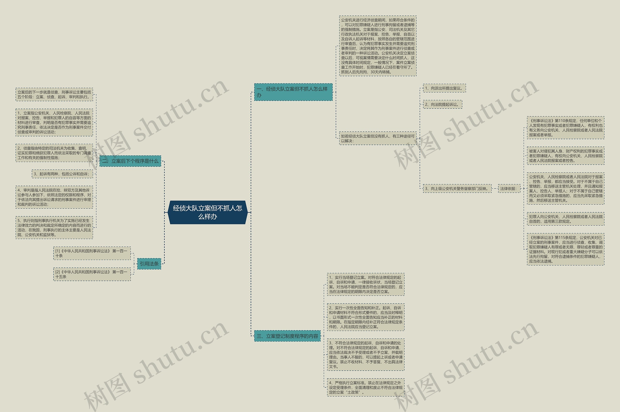 经侦大队立案但不抓人怎么样办思维导图