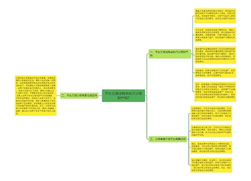 子女欠债法院会执行父母财产吗?