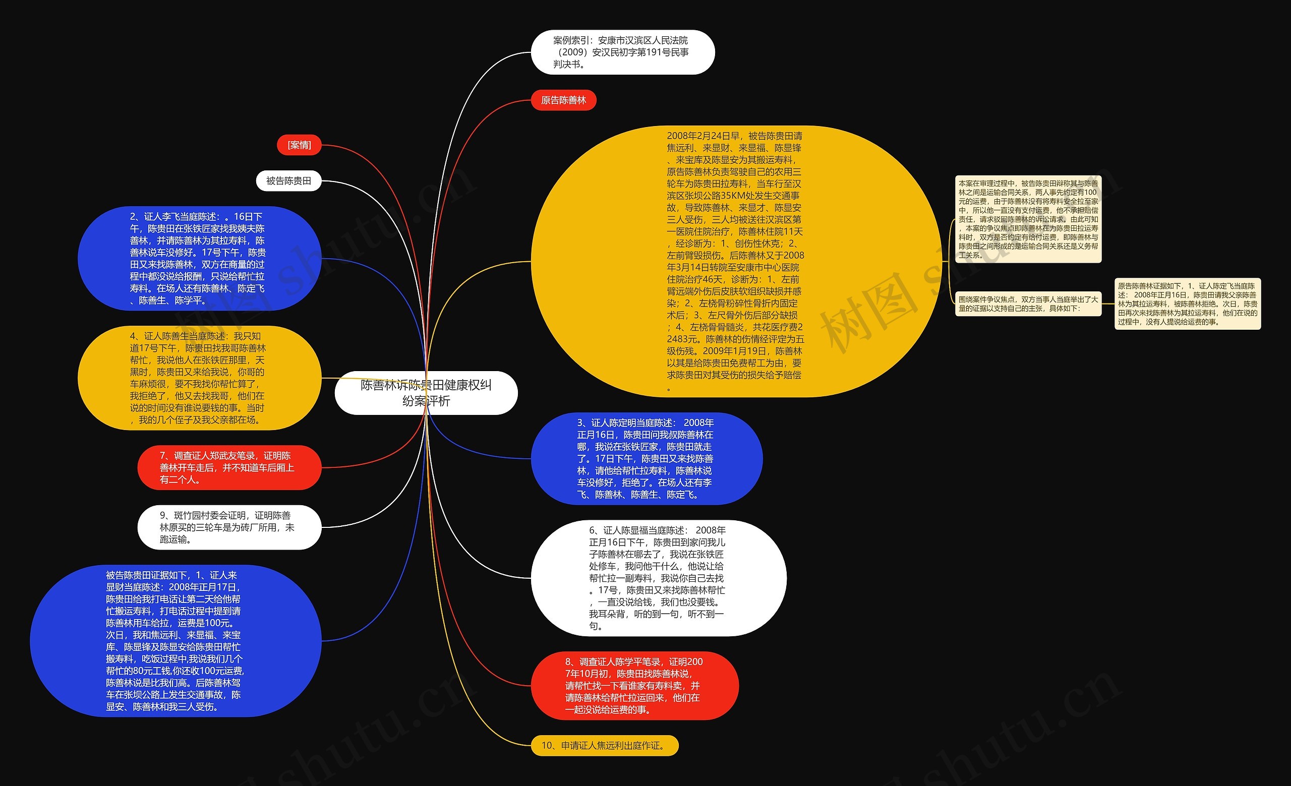 陈善林诉陈贵田健康权纠纷案评析思维导图