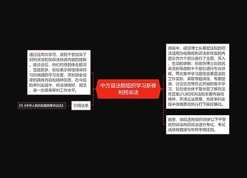 中方县法院组织学习新修刑民诉法