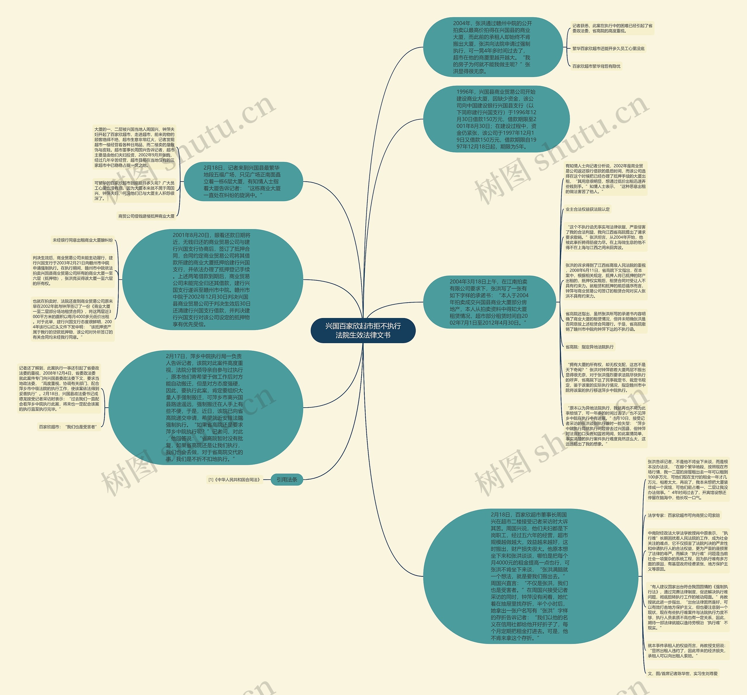 兴国百家欣超市拒不执行法院生效法律文书思维导图