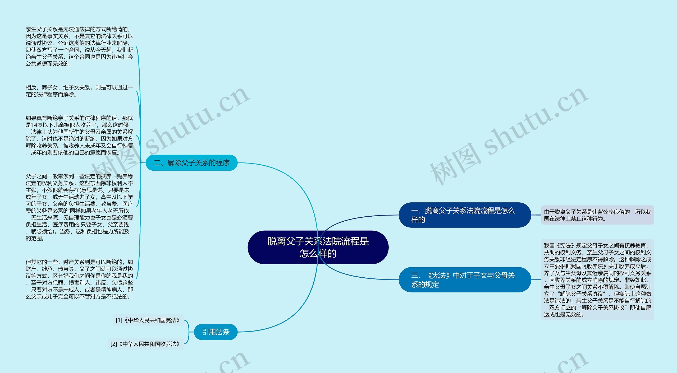 脱离父子关系法院流程是怎么样的思维导图