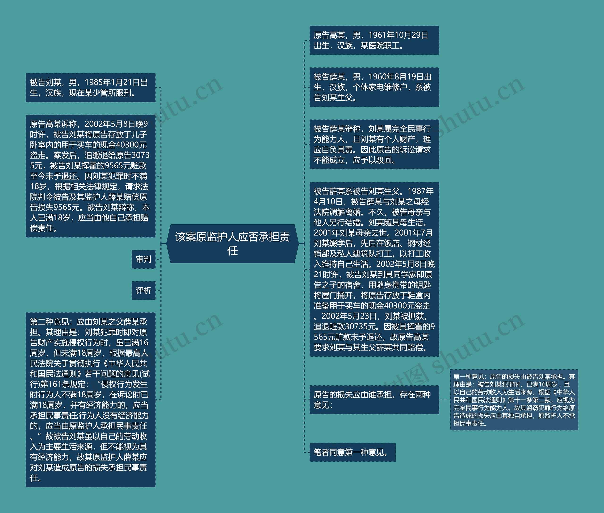 该案原监护人应否承担责任思维导图