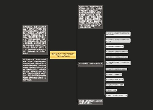 最高法发布12起涉民生执行案件典型案例