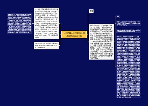 执行和解协议不能作为启动民事诉讼的依据