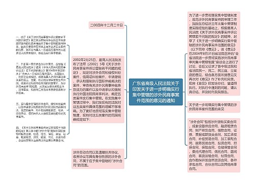 广东省高级人民法院关于印发关于进一步明确实行集中管辖的涉外民商事案件范围的意见的通知