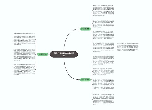 对现有民事诉讼制度的反思