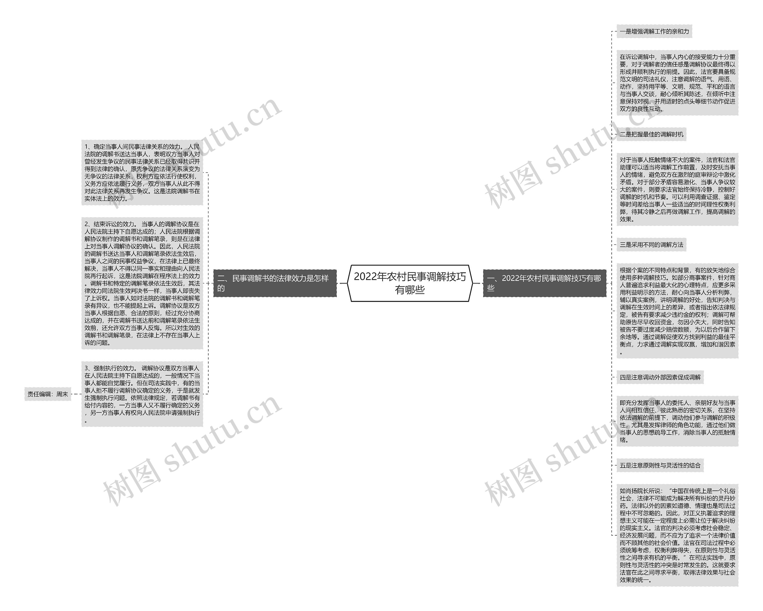 2022年农村民事调解技巧有哪些思维导图