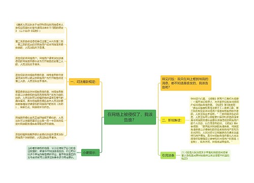 在网络上被侵权了，我该告谁？