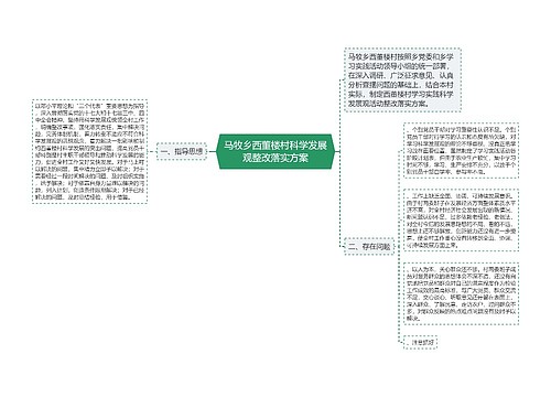 马牧乡西董楼村科学发展观整改落实方案