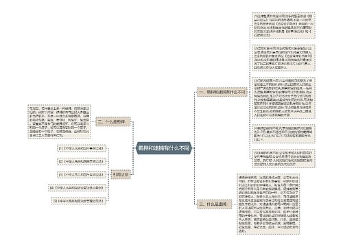 羁押和逮捕有什么不同